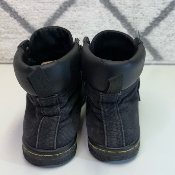 Dr. Martens Womens 8 Maelly Padded Collar Canvas Black High Top Lace Up Sneaker - Picture 4 of 10